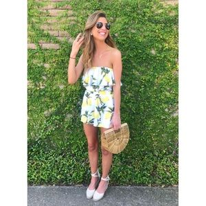 Lemon Print Romper 🍋